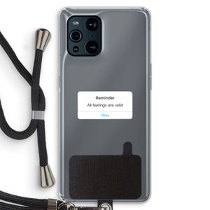 Reminder: Oppo Find X3 Pro Transparant Hoesje met koord
