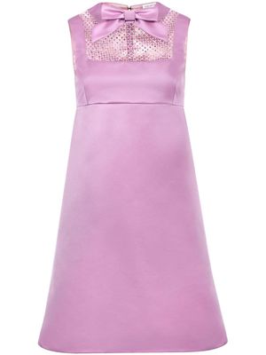 Nina Ricci robe courte à détail de nœud - Rose
