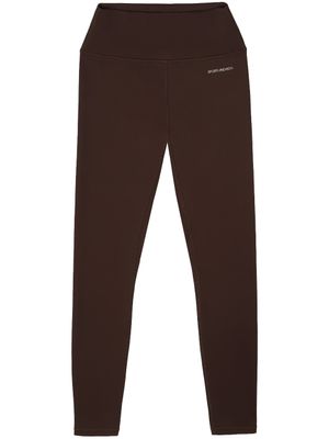 Sporty & Rich legging N.03 à logo imprimé - Marron