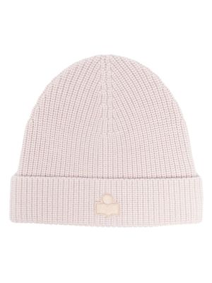 ISABEL MARANT bonnet nervuré à logo appliqué - Tons neutres