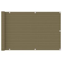 vidaXL Balkonscherm 90x600 cm HDPE taupe - thumbnail