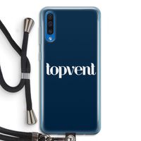 Topvent Navy: Samsung Galaxy A50 Transparant Hoesje met koord