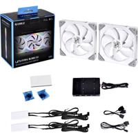 Lian Li UF-SL140-2W PC-ventilator Wit (b x h x d) 140 x 140 x 25 mm Incl. LED-verlichting