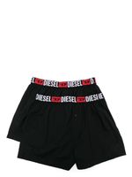 Diesel lots de boxers en coton à taille à logo - Noir