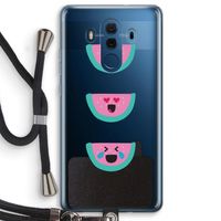Smiley watermeloen: Huawei Mate 10 Pro Transparant Hoesje met koord