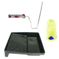 Verfroller anti spat lakroller profi schilderset met softgrip beugel en verfbak 18 cm