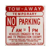 Tow-Away No Parking Kartonnen Straatbord - 46 x 46cm - Origineel