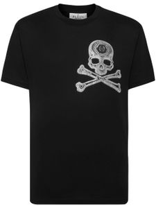 Philipp Plein t-shirt Skull&Bones à strass - Noir