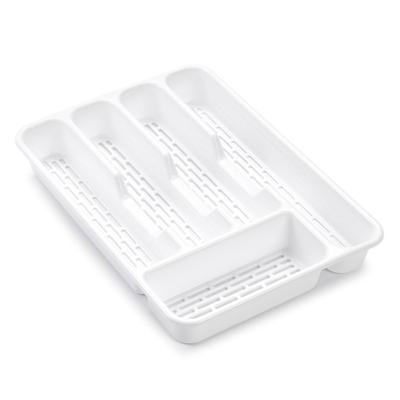 PlasticForte Bestekbak - wit - 5-vaks - 24 x 34 x 4 cm - bestekhouder