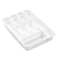 PlasticForte Bestekbak - wit - 5-vaks - 24 x 34 x 4 cm - bestekhouder