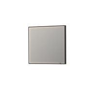 Spiegel INK SP19 Rechthoek In Stalen Kader Met Indirecte Colour Changing LED Verlichting 100 x 4 x 80 cm Mat Zwart