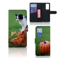 Huawei P40 Pro | Telefoonhoesje | Met pasjeshouder | Kitten
