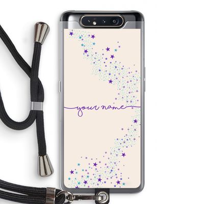 Sterren: Samsung Galaxy A80 Transparant Hoesje met koord
