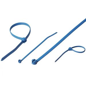 Helukabel 908529-100 TY523M-PDT Kabelbinder 92 mm 2.4 mm Blauw Detecteerbaar 100 stuk(s)