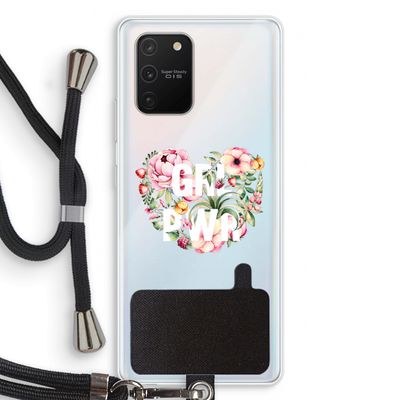 GRL PWR Flower: Samsung Galaxy S10 Lite Transparant Hoesje met koord