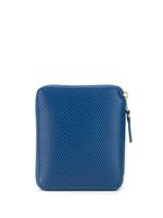 Comme Des Garçons Wallet portefeuille zippé en cuir - Bleu