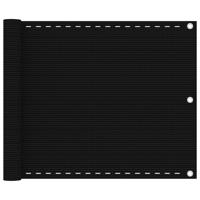 Balkonscherm 75x500 cm HDPE zwart