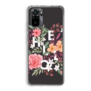 Hello in flowers: Xiaomi Redmi Note 10 Pro Transparant Hoesje