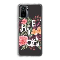 Hello in flowers: Xiaomi Redmi Note 10 Pro Transparant Hoesje