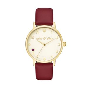 Horlogeband Kate Spade New York KSW9022 Leder Rood 16mm