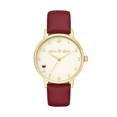 Horlogeband Kate Spade New York KSW9022 Leder Rood 16mm