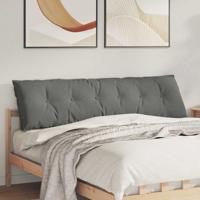 Rugkussen Donkergrijs 180 x 50 cm Microvezel Stof