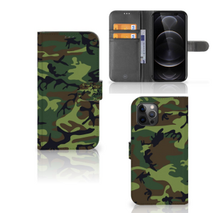 Apple iPhone 12 Pro Max Telefoon Hoesje Army Dark