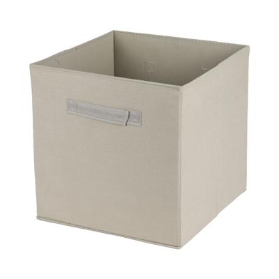 Opbergmand/kastmand Square Box - karton/kunststof - 29 liter - naturel - 31 x 31 cm