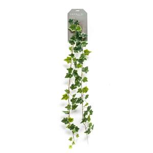 Emerald kunstplant/hangplant slinger - Klimop/hedera - groen/wit - 180 cm lang   -