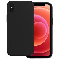 Basey iPhone Xs Max Hoesje Siliconen Back Cover Case - iPhone Xs Max Hoes Silicone Case Hoesje - Zwart