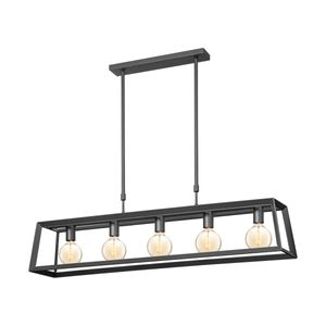 Light depot - hanglamp Sito taps telesc. 5L - zwart - Outlet