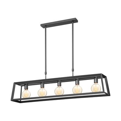 Light depot - hanglamp Sito taps telesc. 5L - zwart - Outlet