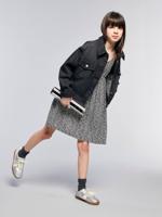 Oversized meisjesjas en jeans JONEN denimgrijs