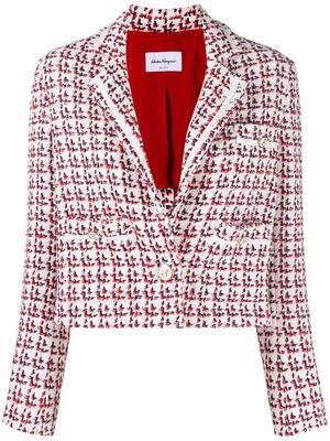 Ferragamo veste crop boutonnée - Blanc