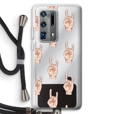 Rock: Huawei P40 Pro Plus Transparant Hoesje met koord