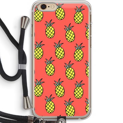 Ananas: iPhone 6 PLUS / 6S PLUS Transparant Hoesje met koord