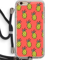 Ananas: iPhone 6 PLUS / 6S PLUS Transparant Hoesje met koord
