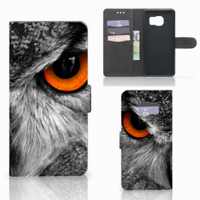 Samsung Galaxy S7 Edge Telefoonhoesje met Pasjes Uil - thumbnail
