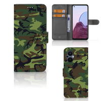 OPPO Reno 8 Lite | OnePlus Nord N20 Telefoon Hoesje Army Dark - thumbnail