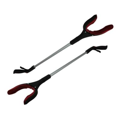 Benson Afvalgrijper - 2x - draaibare kop - 82 cm - kunststof - zwart - grijphulp