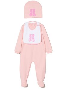 Moschino Kids trousseau de naissance à logo imprimé - Rose