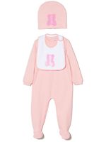 Moschino Kids trousseau de naissance à logo imprimé - Rose