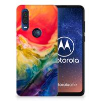Smartphone hoesje Motorola One Vision Watercolor Dark