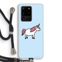 Eenhoorn: Samsung Galaxy S20 Ultra Transparant Hoesje met koord