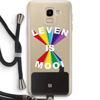 Het Leven Is Mooi: Samsung Galaxy J6 (2018) Transparant Hoesje met koord