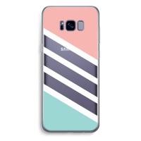 Strepen pastel: Samsung Galaxy S8 Plus Transparant Hoesje - thumbnail