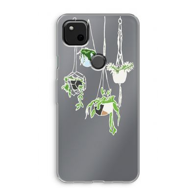 Hang In There: Google Pixel 4a Transparant Hoesje