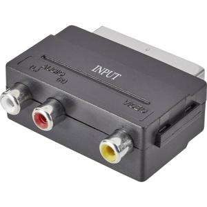 SpeaKa Professional SP-7869904 Cinch / SCART Adapter [3x Cinch-koppeling - 1x SCART-stekker] Zwart