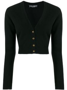 Dolce & Gabbana cardigan crop à col v - Noir