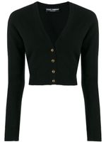 Dolce & Gabbana cardigan crop à col v - Noir